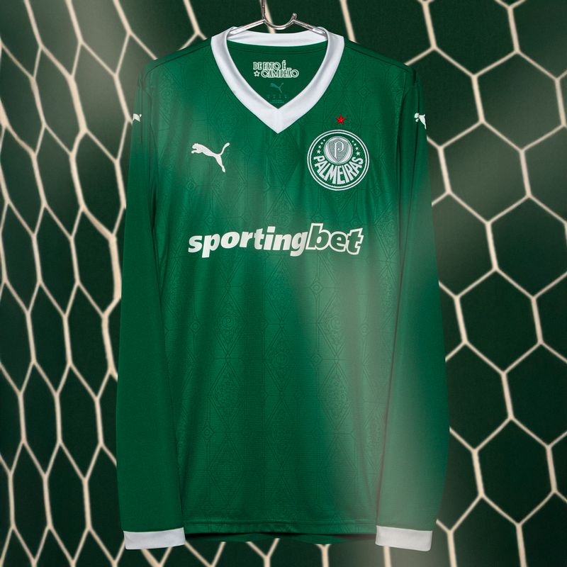 PUMA Camisa I Palmeiras Manga Longa Torcedor 25/26 Masculina Verde 78245501