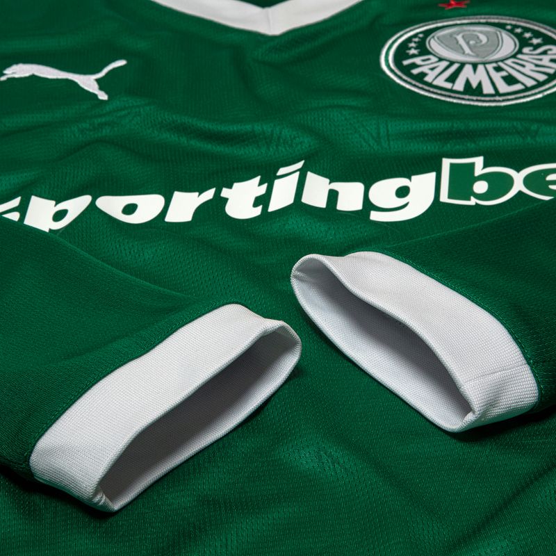 PUMA Camisa I Palmeiras Manga Longa Torcedor 25/26 Masculina Verde 78245501
