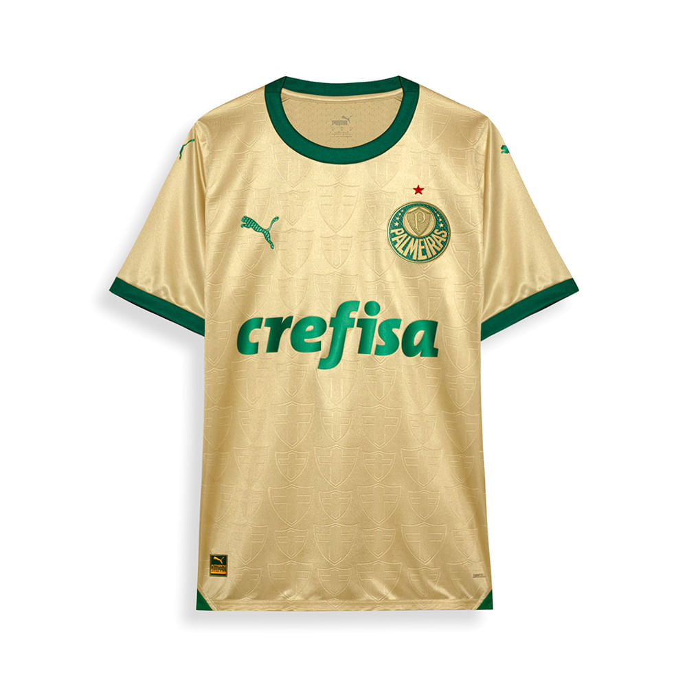 PUMA Camisa III Palmeiras Masculina Dourada 780965-01