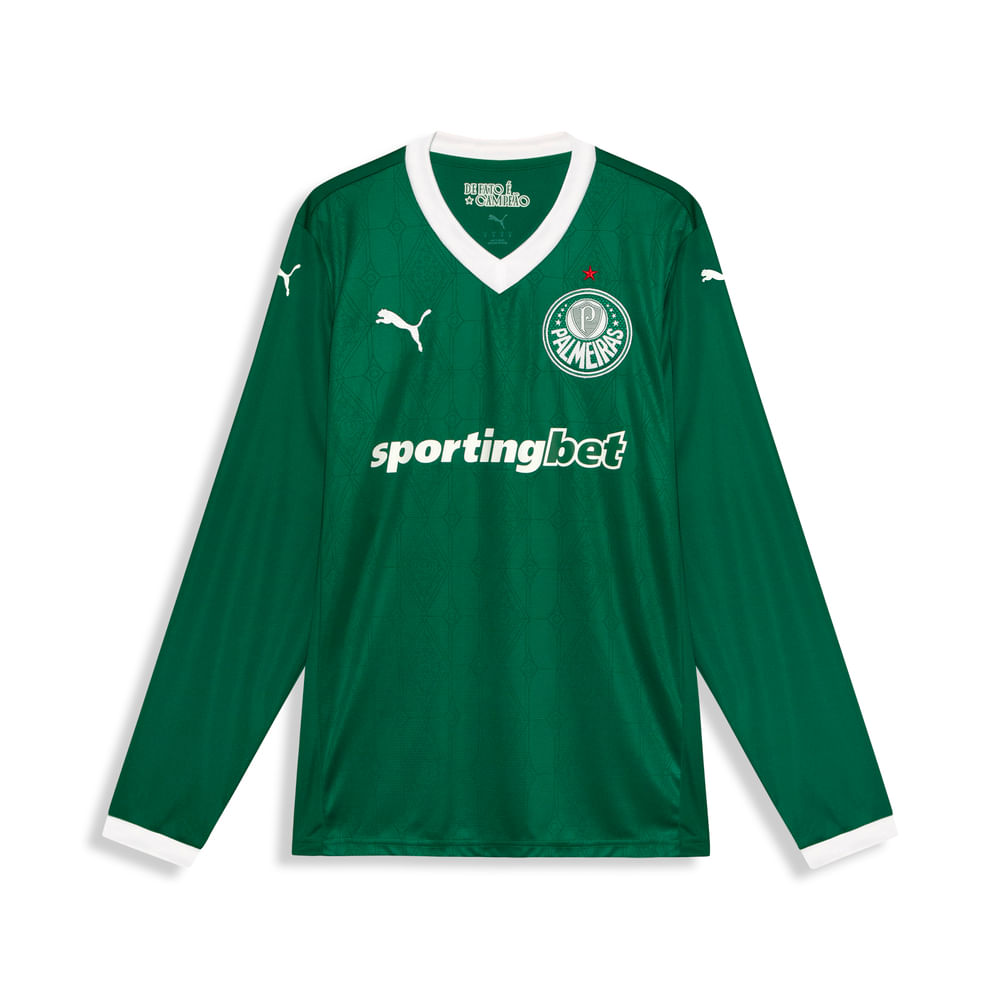 PUMA Camisa I Palmeiras Manga Longa Torcedor 25/26 Masculina Verde 78245501